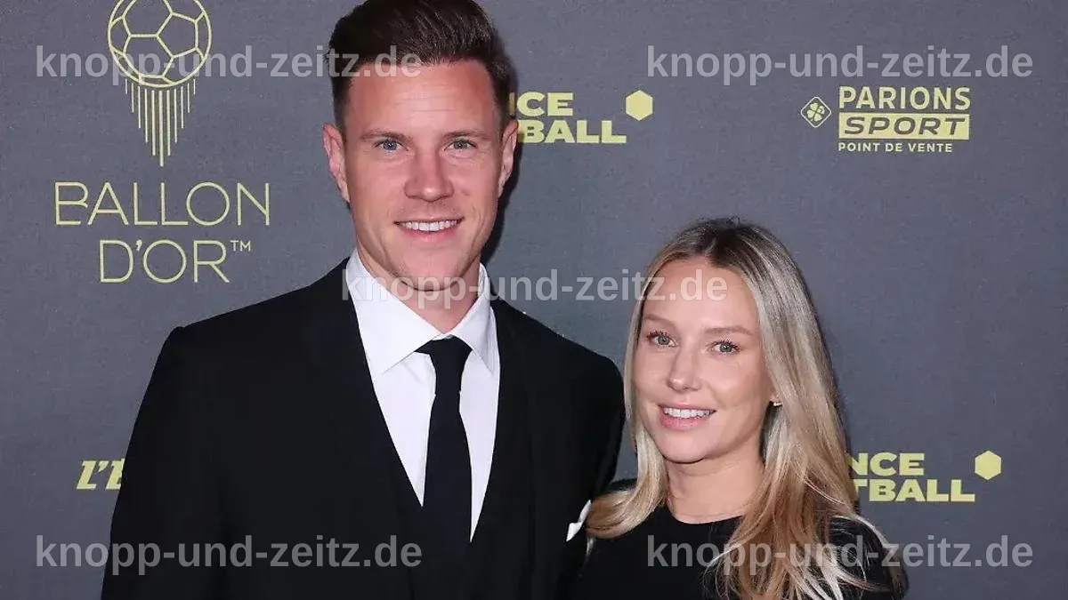 Daniela Jehle und Marc-André ter Stegen während einer Feier.