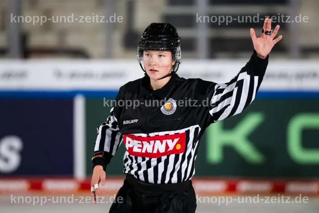 Einladungsbrief für die Schiedsrichterin Lara Fischer von USA Hockey in deutscher Sprache.