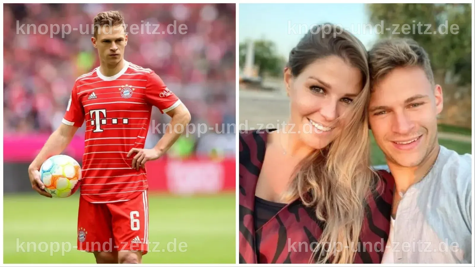 Lina Meyer und Joshua Kimmich stehen zusammen bei einer Feier.