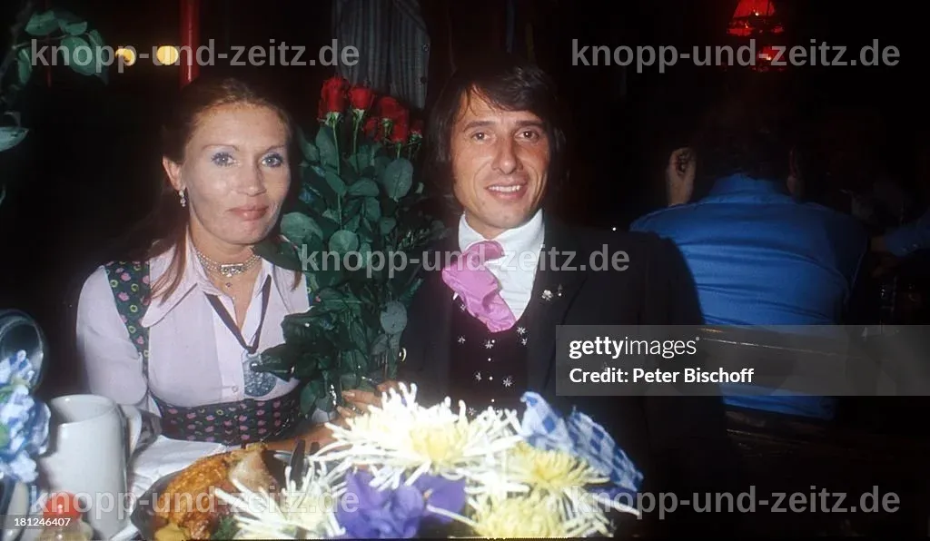 Udo Jürgens und Panja anlässlich seines 40. Geburtstags in München.
